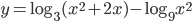 y=\log_3(x^2+2x)-\log_9x^2
