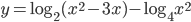 y=\log_2(x^2-3x)-\log_4x^2