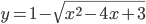 y=1-\sqrt{x^2-4x+3}