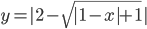 y=|2-\sqrt{|1-x|+1}|